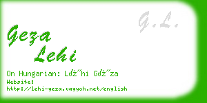 geza lehi business card